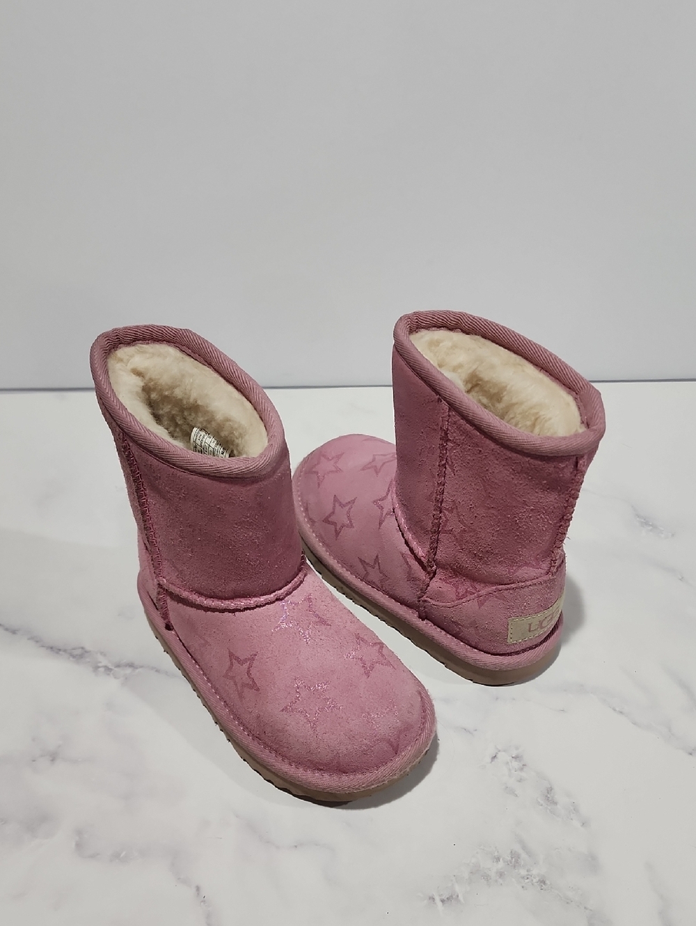 Ugg Pink Star Suede Winter Boots